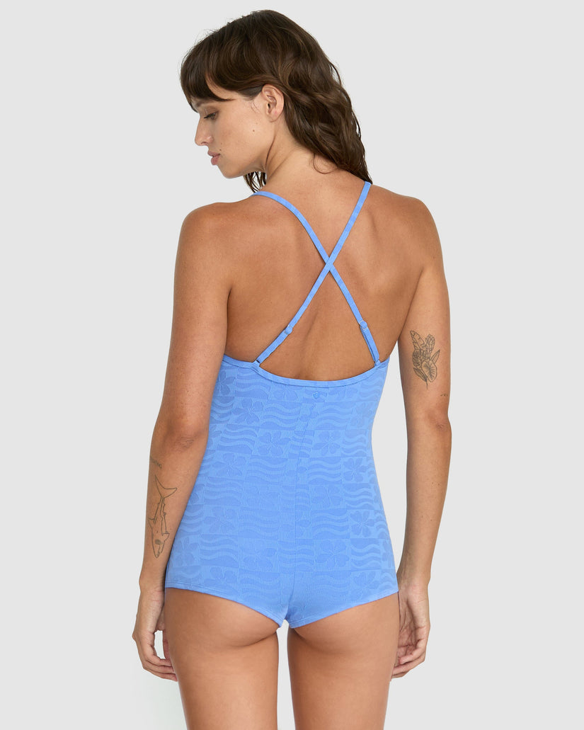 Coco Surf Badeanzug - Light Blue Acid
