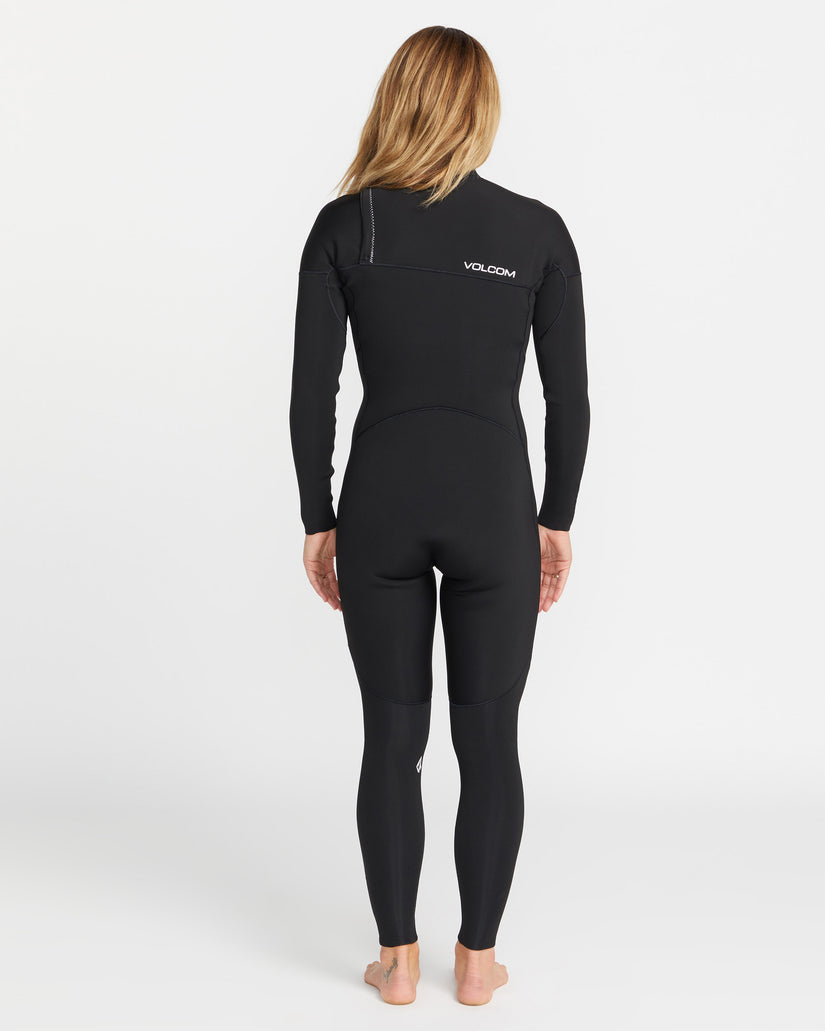 3/2Mm Chest Zip Neoprenanzug - BLACK