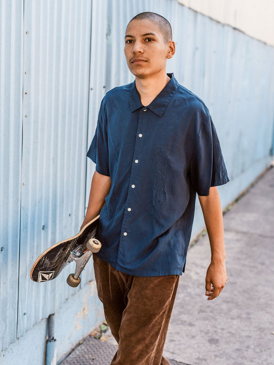 Louie Lopez kurzarm Hemd - NAVY