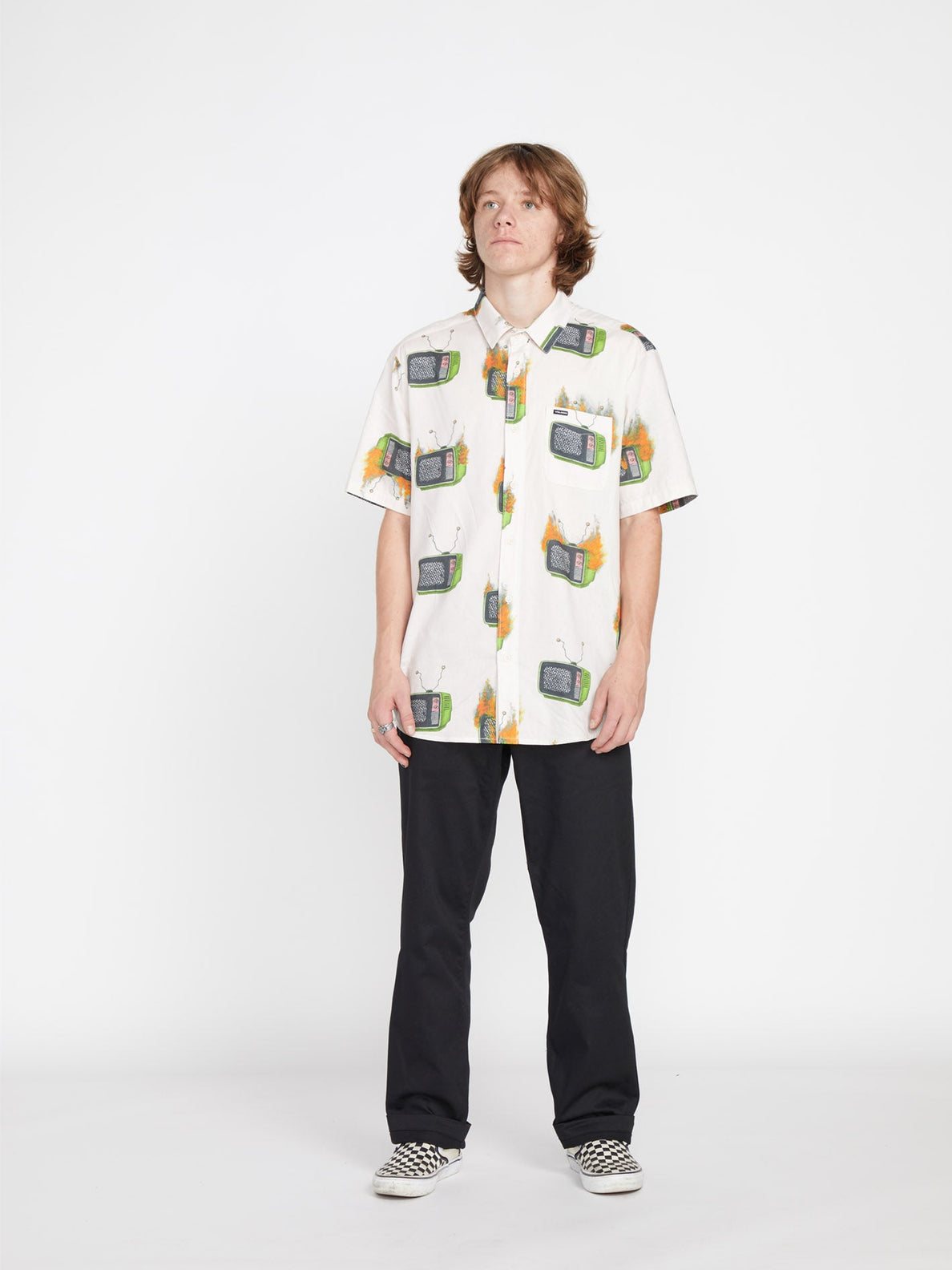 Justin Hager Woven Shirt - WHITECAP GREY