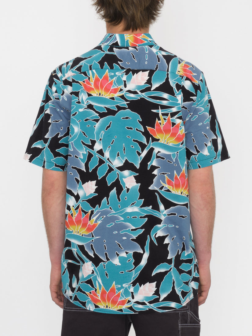 LEAF PIT FLORAL SS (A0412413_BLK) [B]