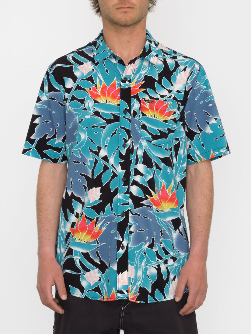 LEAF PIT FLORAL SS (A0412413_BLK) [F]