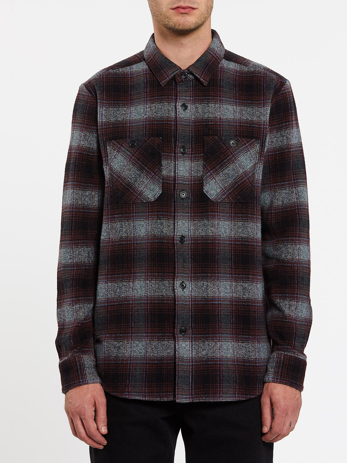 QUINTIN FLANNEL L/S (A0532001_BLK) [F]