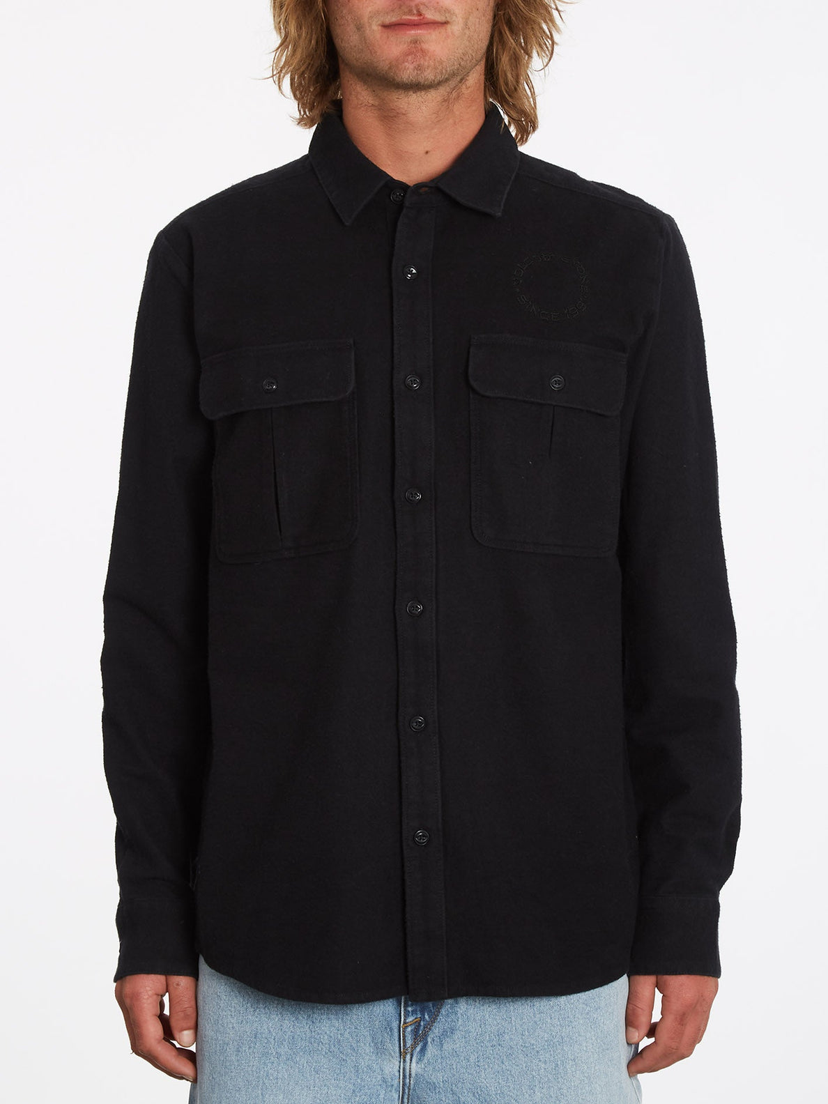 Minneret Flannel Shirt - BLACK (A0532201_BLK) [F]