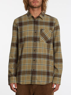 Caden Plaid Shirt - KHAKI (A0532203_KHA) [F]