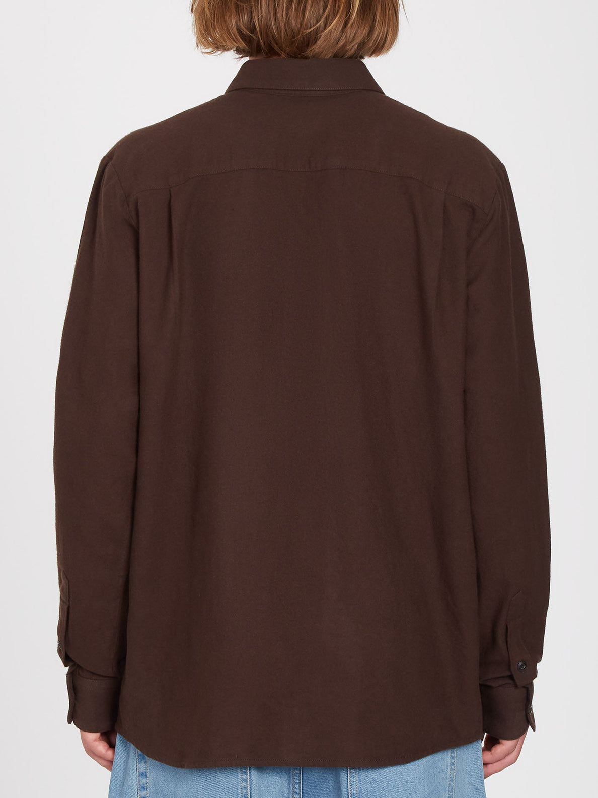 Caden Solid Shirt - DARK BROWN (A0532204_DBR) [B]