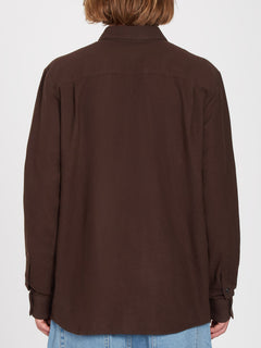 Caden Solid Shirt - DARK BROWN (A0532204_DBR) [B]
