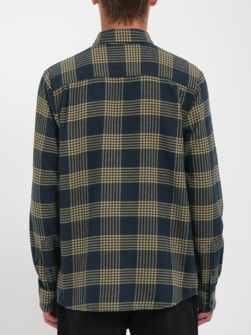 Chemise homme flanelle, coupe moderne, manches longues, à carreaux gri Chemise homme flanelle, coupe moderne, manches longues, à carreaux gri