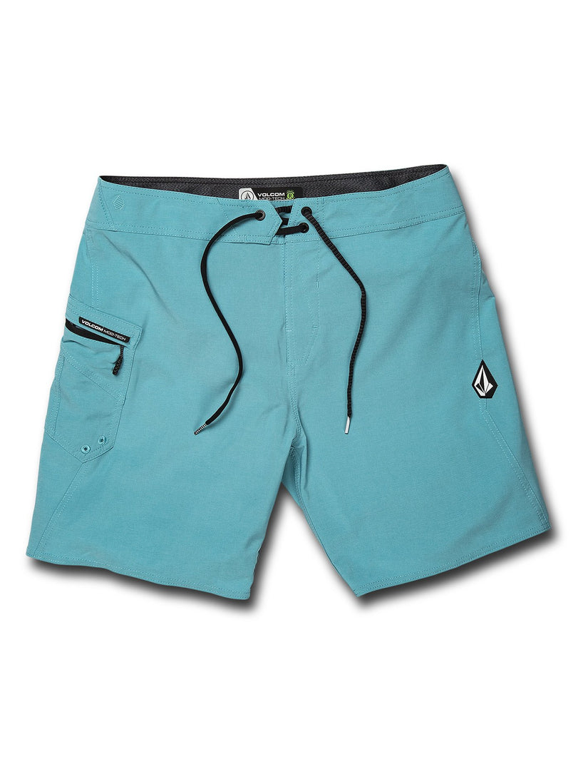 Lido Solid Mod 18" Boardshorts - Cyan Blue