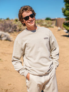 Backwall Crew Fleece - WHITECAP GREY