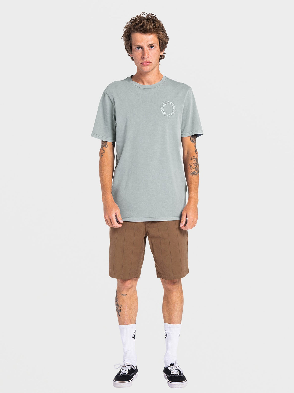 Circle Emb T-shirt - STORMY SEA (A5212200_STS) [5]
