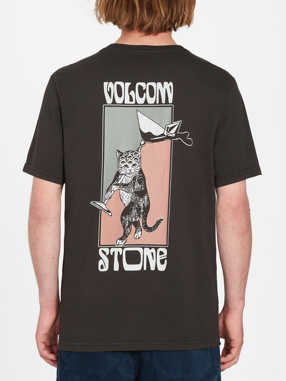 Feline T-shirt - RINSED BLACK (A5212303_RIB) [F]