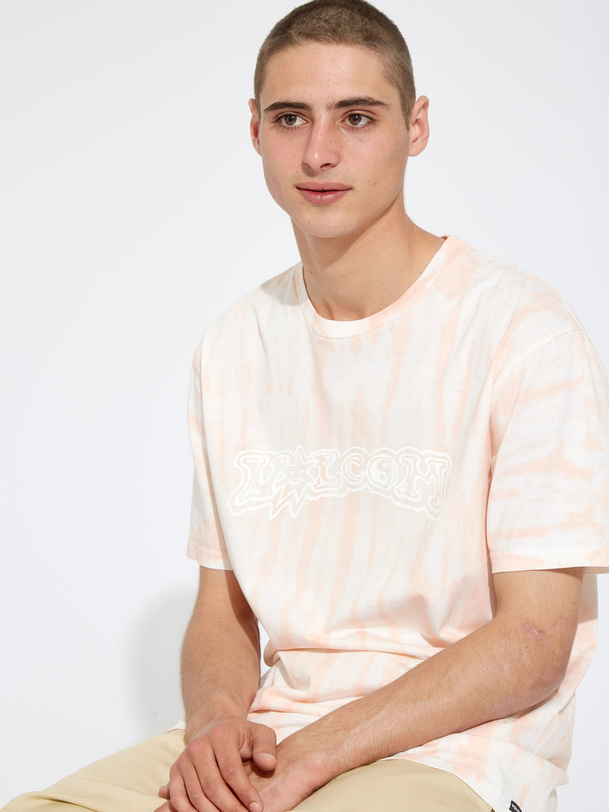 Trippin Dye T-shirt - PEACH BUD (A5212313_PCB) [F]
