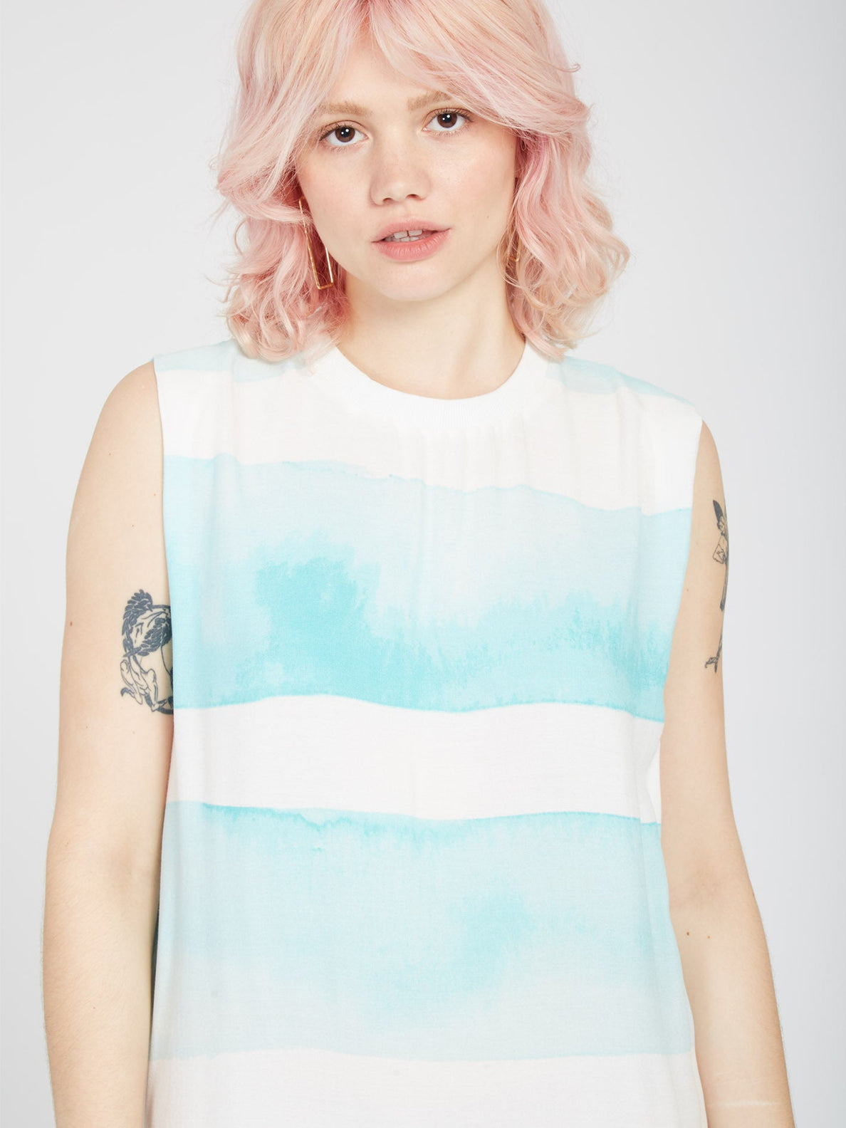 Stay Stripes Dress - PALE AQUA (B1312313_PAQ) [4]