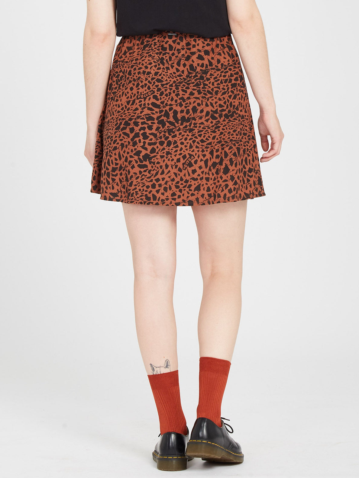 Dino Tea Skirt - DARK CLAY (B1412302_DCL) [B]