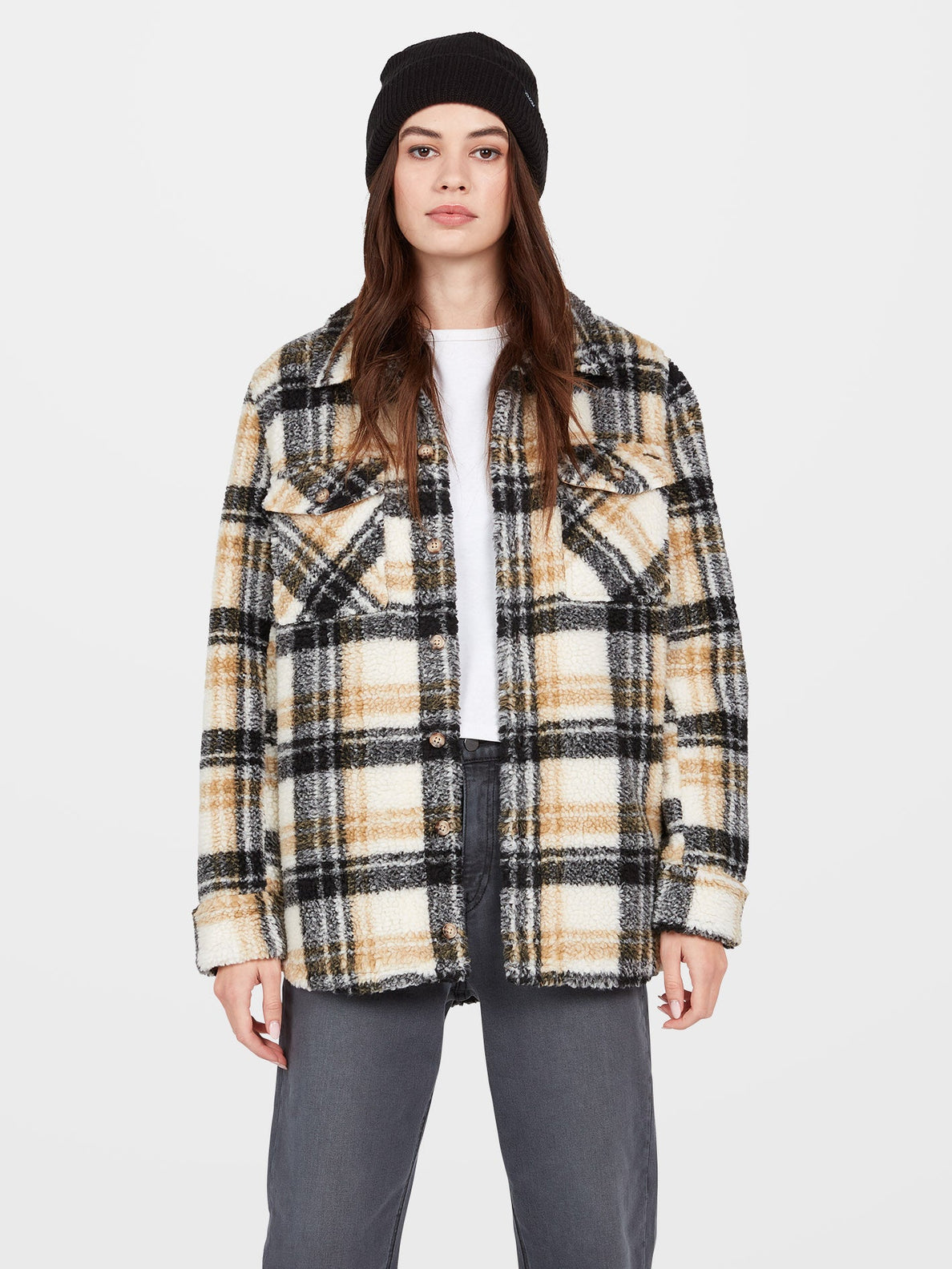 SILENT SHERPA JACKET (B1512105_HZL) [F]