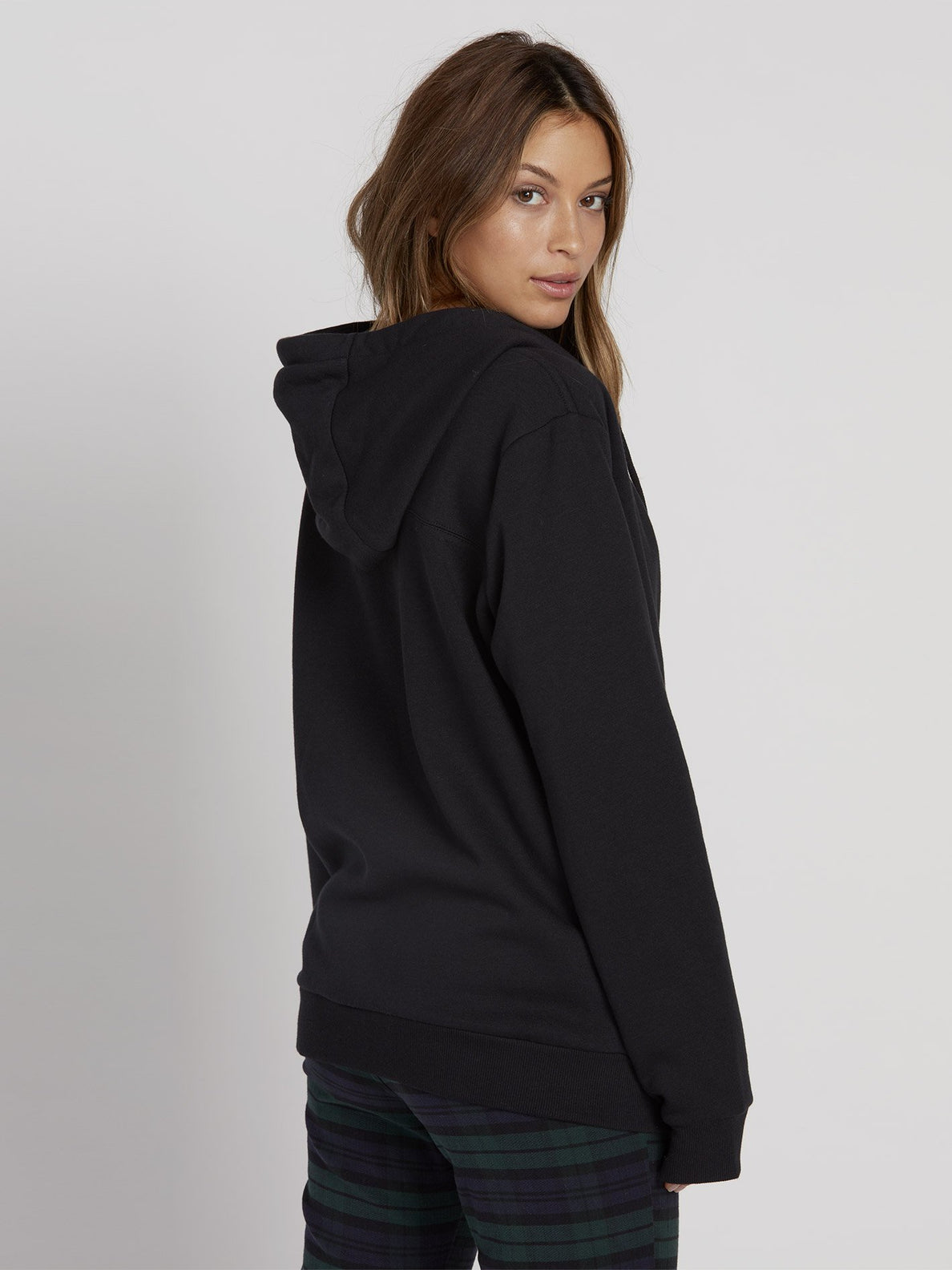 Walk On By High Neck Hoodie - Black (B3131810_BLK) [B]