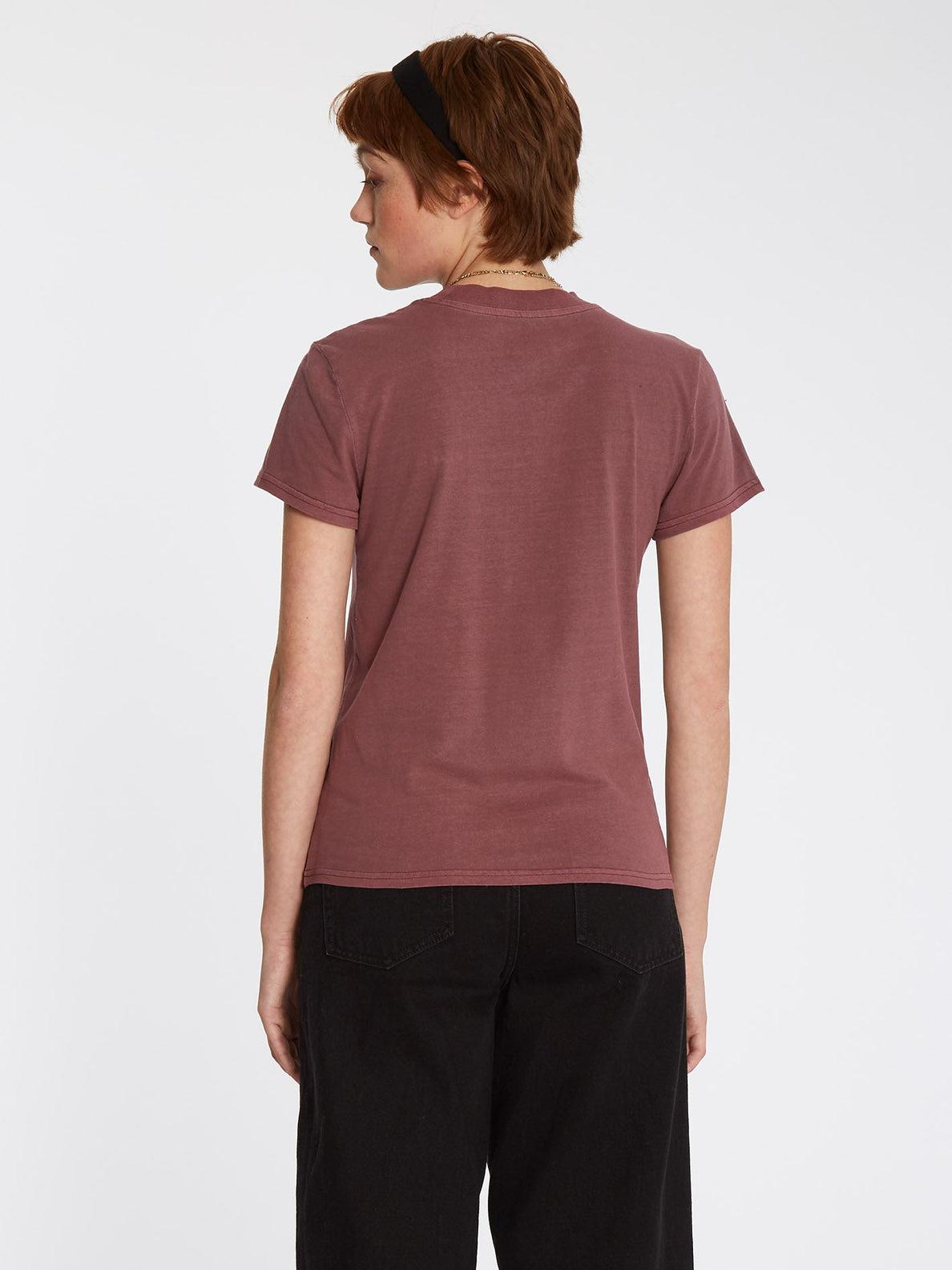 Solid Stone T-shirt - BURGUNDY (B3512204_BUR) [B]