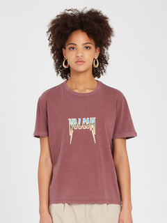 Truly Ringer T-shirt - BURGUNDY (B3512307_BUR) [B]