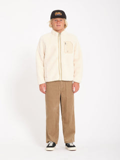 Muzzer Fuzzar Zip Sherpa Sweatshirt - DIRTY WHITE - (KINDER)