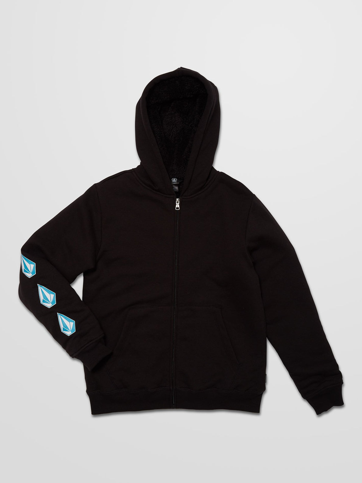 Iconic Stone Lined Zip Hoodie - BLACK - (BOYS) (C5832100_BLK) [F]