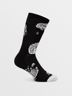 Vibes Socks - Black On Black (D6302003_BKB) [B]