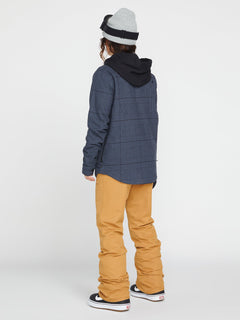 HOODED FLANNEL JACKET (H1652301_BLK) [B]