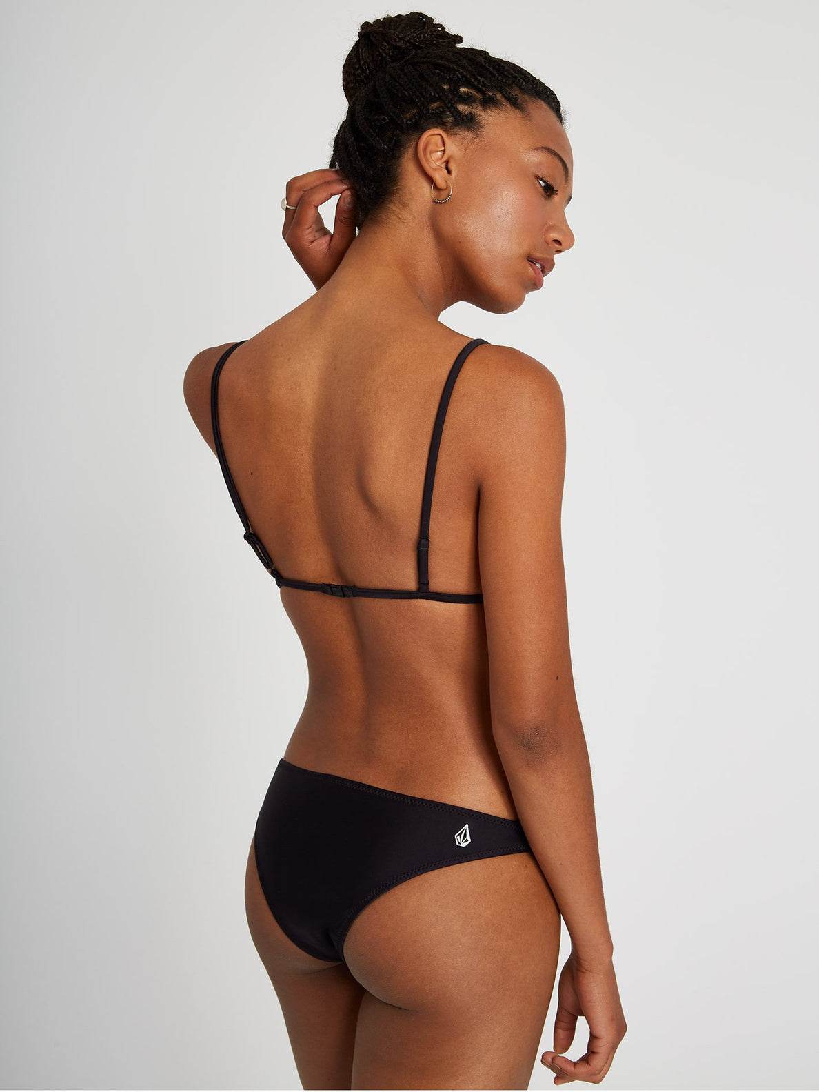 Simply Solid Triangle Bikini Top - Black (O1412100_BLK) [2]