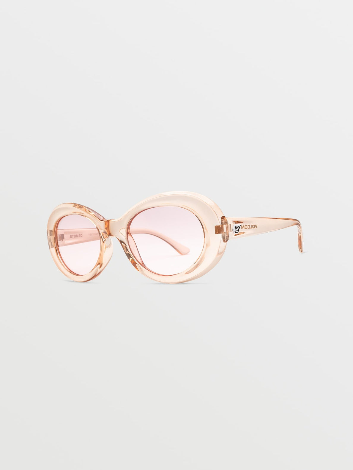 Stoned Gloss Quail Feather Sunglasses (Pink Lens) - FEATHER GREY (VE03204511_FTH) [B]