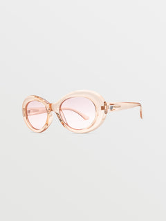 Stoned Gloss Quail Feather Sunglasses (Pink Lens) - FEATHER GREY (VE03204511_FTH) [B]
