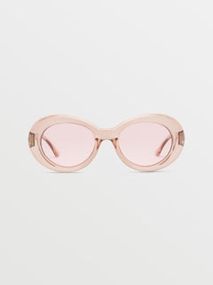 Stoned Gloss Quail Feather Sunglasses (Pink Lens) - FEATHER GREY (VE03204511_FTH) [F]